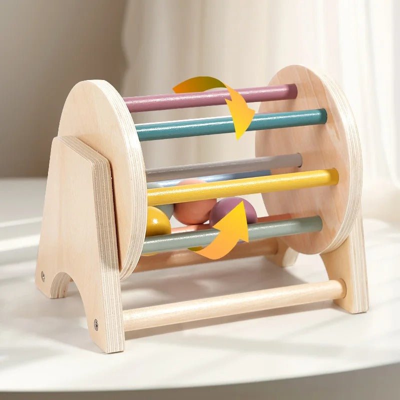 Early childhood education table roll drum baby logical thinking hand - eye coordination training wooden toy - MyLittleTales