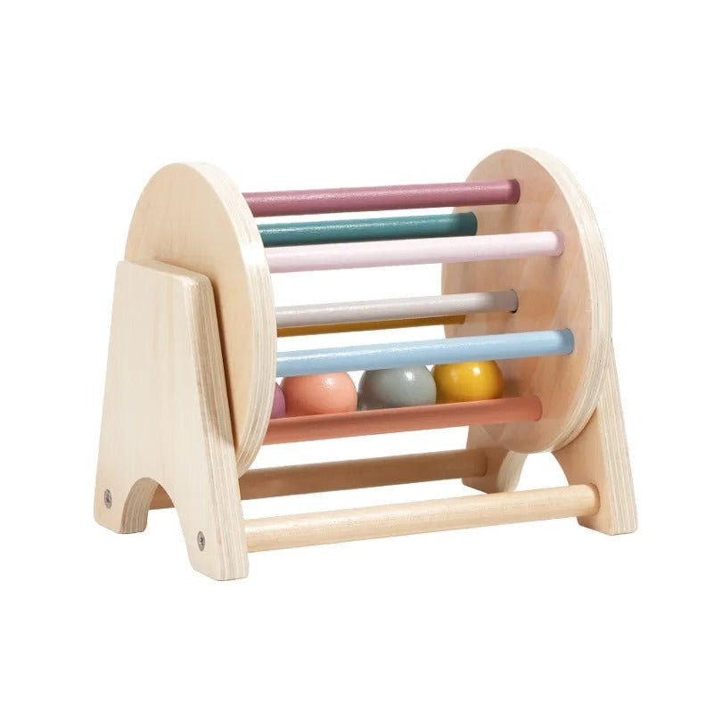 Early childhood education table roll drum baby logical thinking hand - eye coordination training wooden toy - MyLittleTales