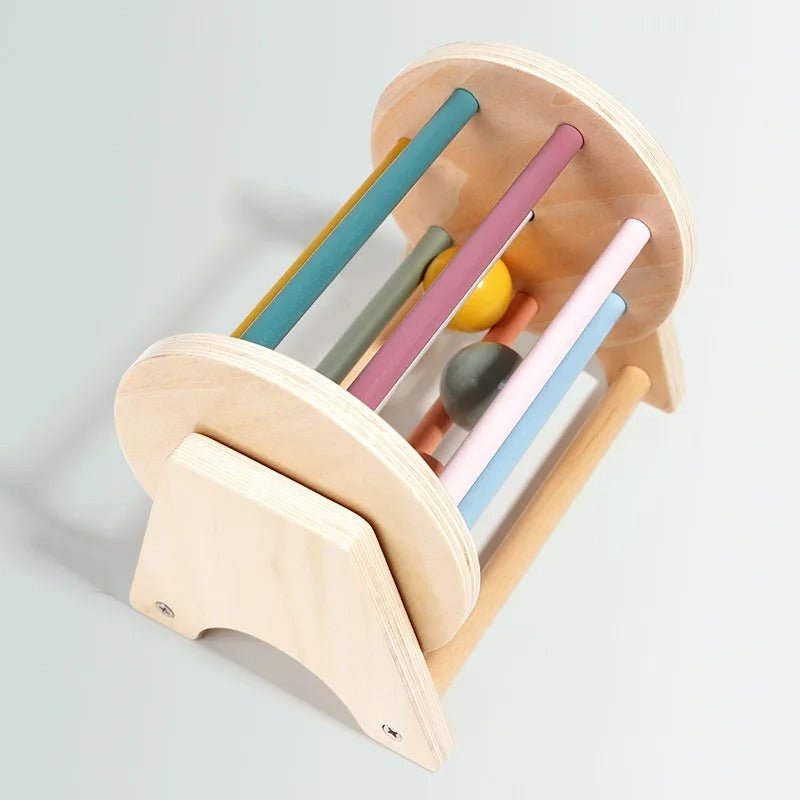 Early childhood education table roll drum baby logical thinking hand - eye coordination training wooden toy - MyLittleTales