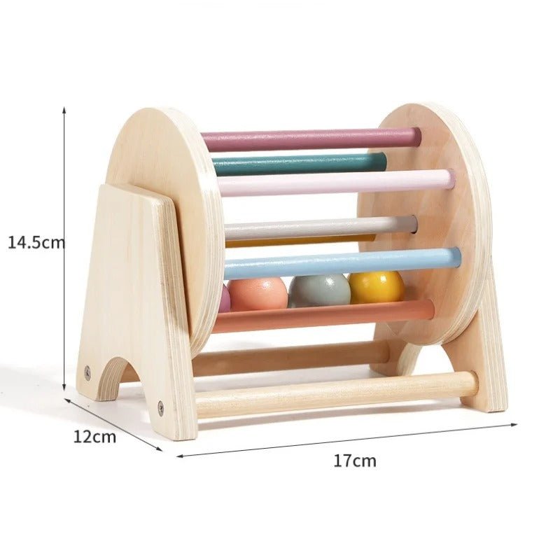 Early childhood education table roll drum baby logical thinking hand - eye coordination training wooden toy - MyLittleTales