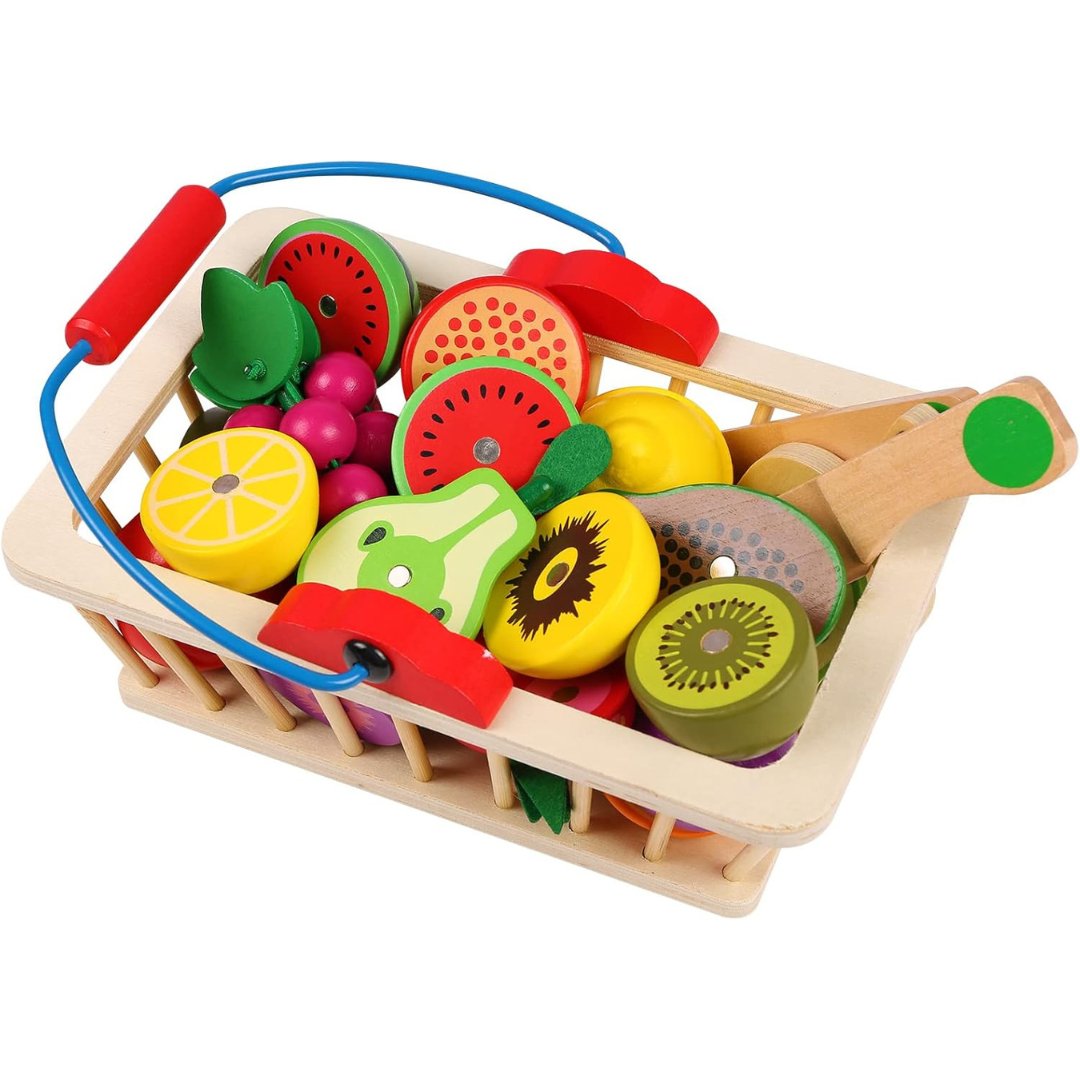 Magnetic Wooden Cutting Fruits Vegetables MyLittleTales