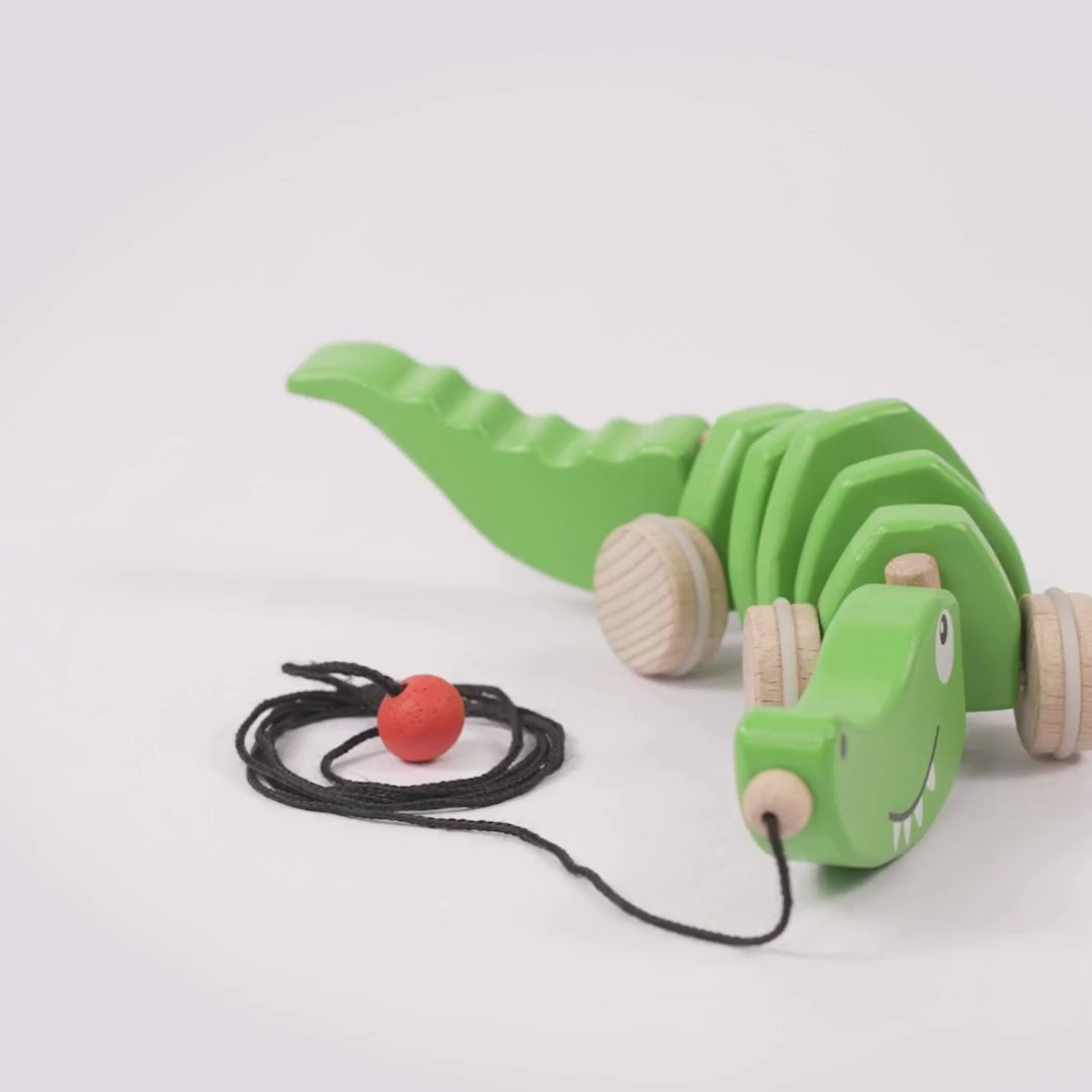 Wooden Pull Crocodile
