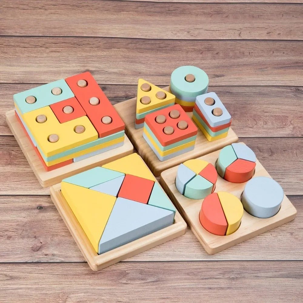 Wooden 4 in 1 Shape Sorter Premium - MyLittleTales
