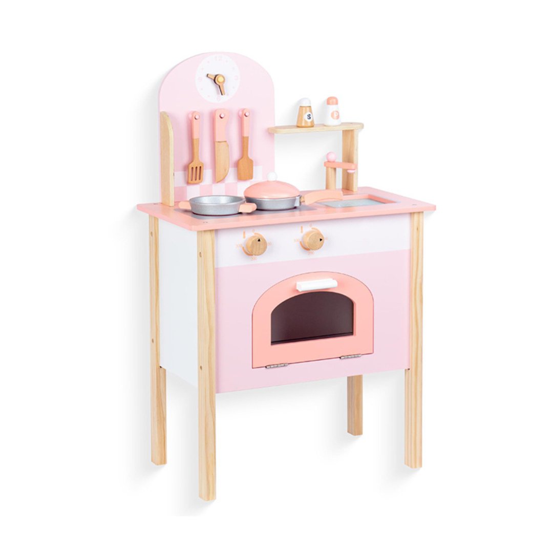 Wooden Color Kitchen Kids Play Kitchen Pretend Play Set for Toddlers, Kitchen with Cookware Accessories - MyLittleTales