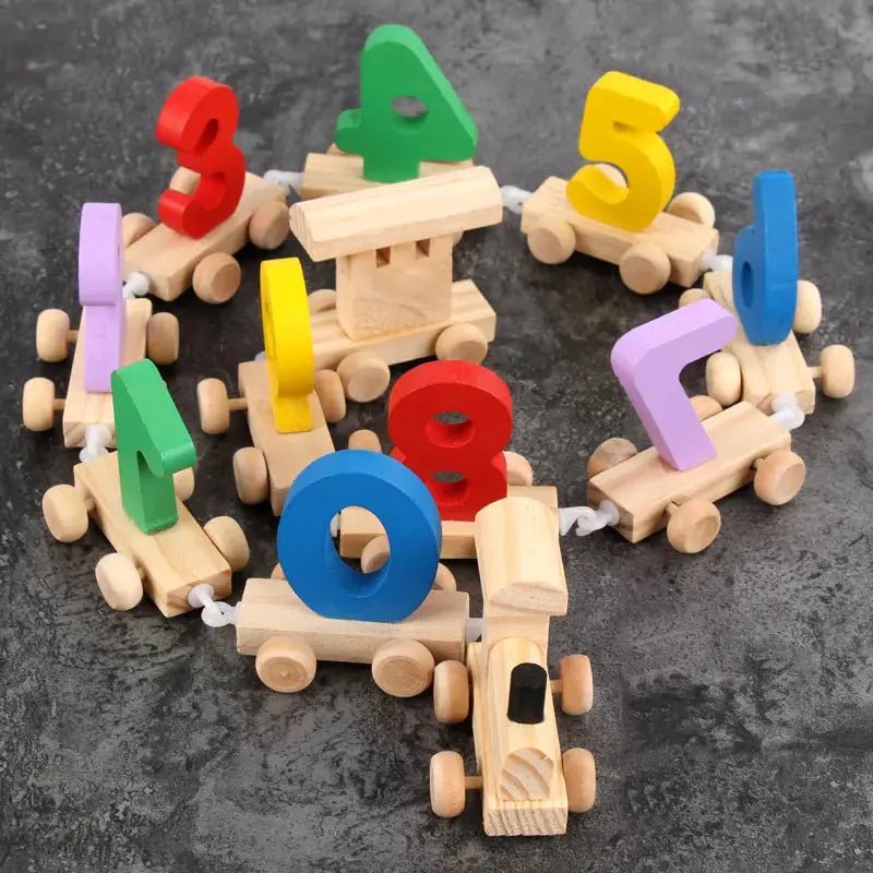 Wooden Digital Colorful Number Train - MyLittleTales