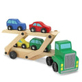 Wooden Double Decker Vehicle | Wooden Transporter Toy Carrier 1 Truck and 4 Cars - MyLittleTales