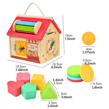 Wooden Educational Multi - functional Busy House - MyLittleTales