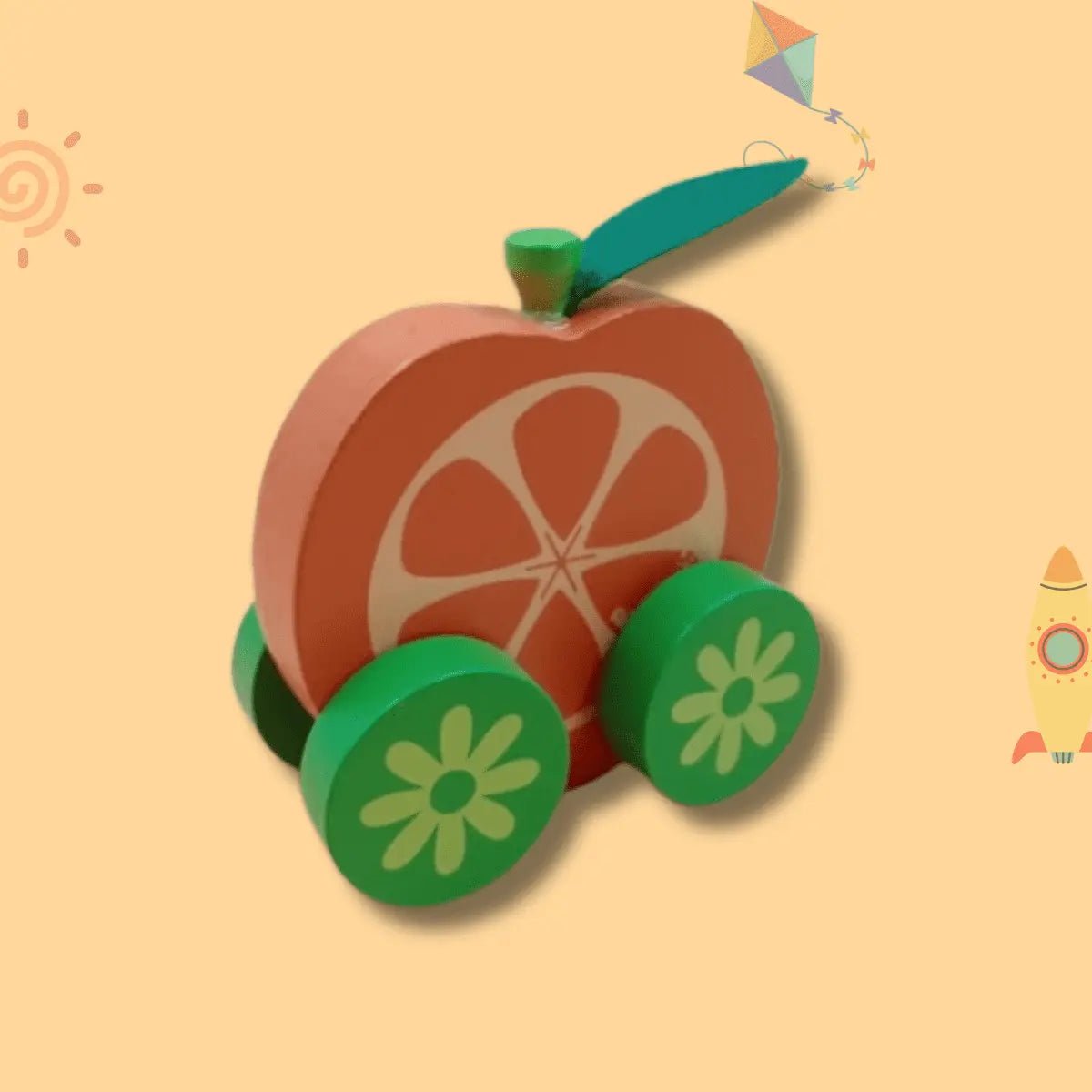 Wooden Fruits Cart - 1 pc - MyLittleTales