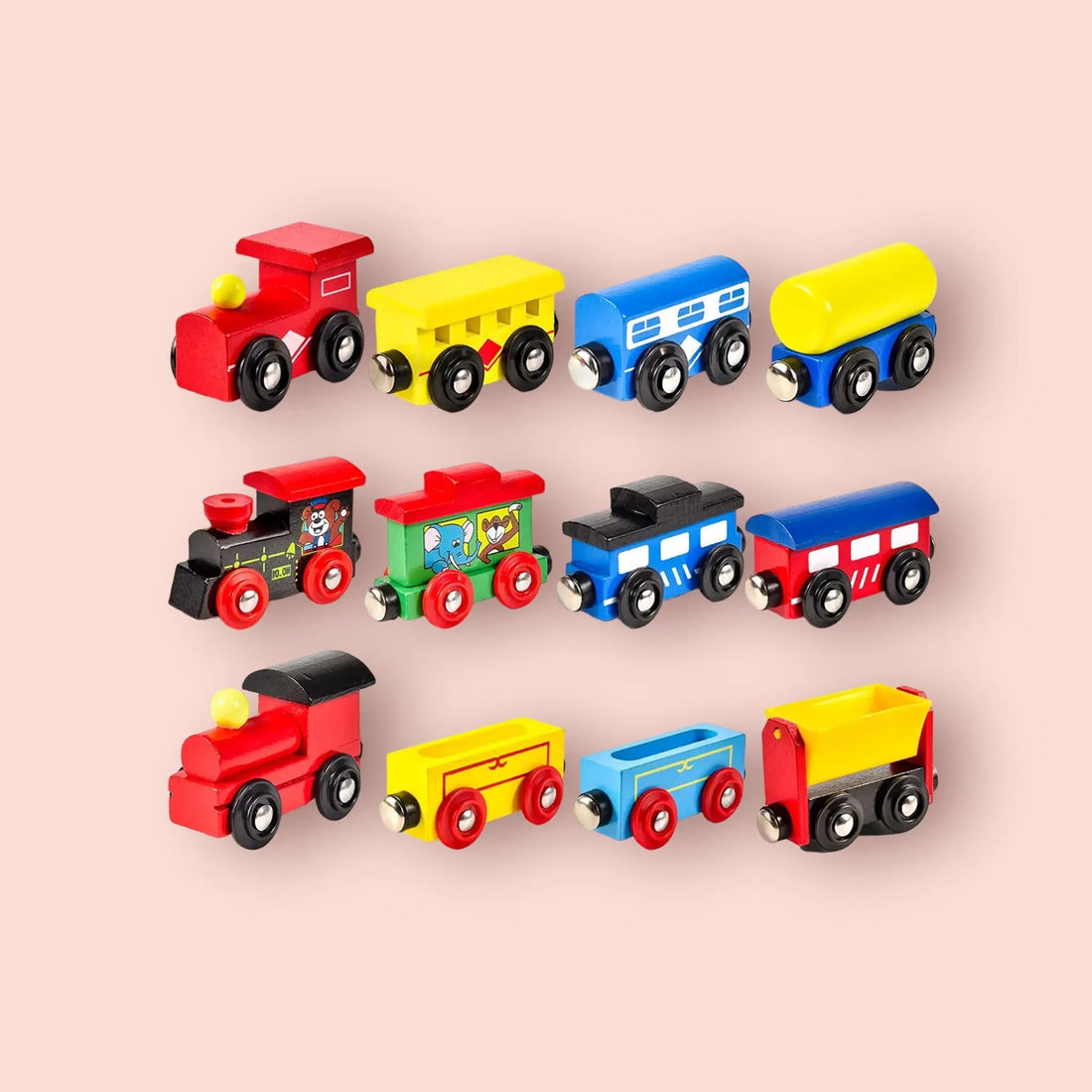 Wooden Magnet Train Set - Magnetic Train Toy - MyLittleTales