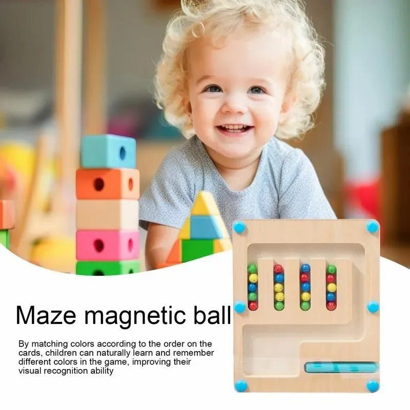 Wooden Magnetic Color and Shape Sorting Learning Matching Game - 4 Color - MyLittleTales