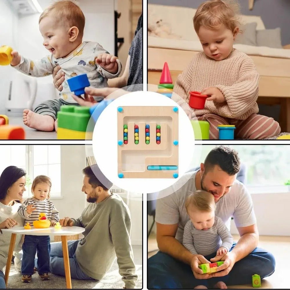 Wooden Magnetic Color and Shape Sorting Learning Matching Game - 4 Color - MyLittleTales