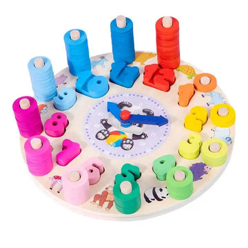 Wooden Number Counting Clock - MyLittleTales