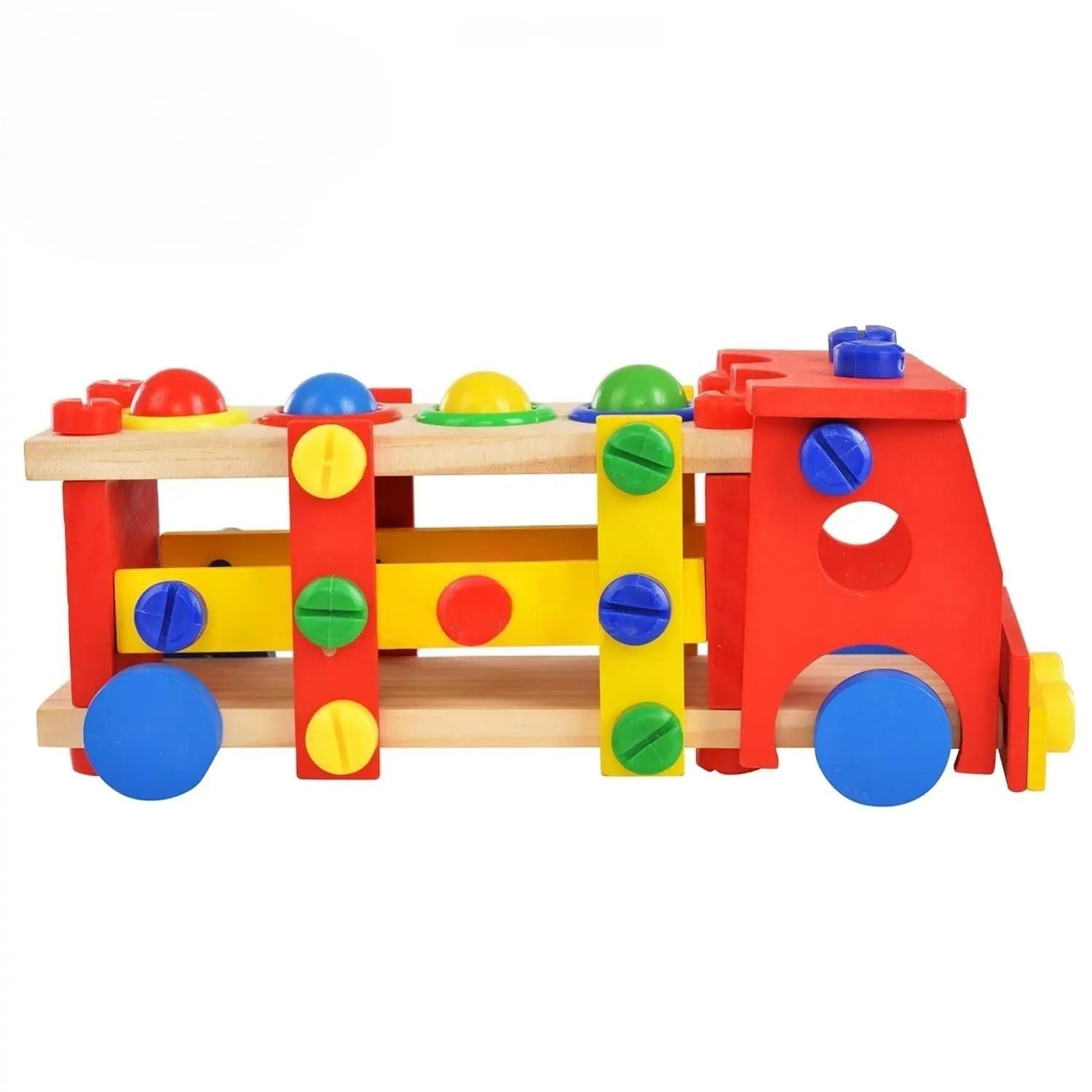 Wooden Screw Car Vehicle Hammer Ball, Trinkets & More - 2 in 1 DIY Screw Car Vehicle Hammer Ball - MyLittleTales