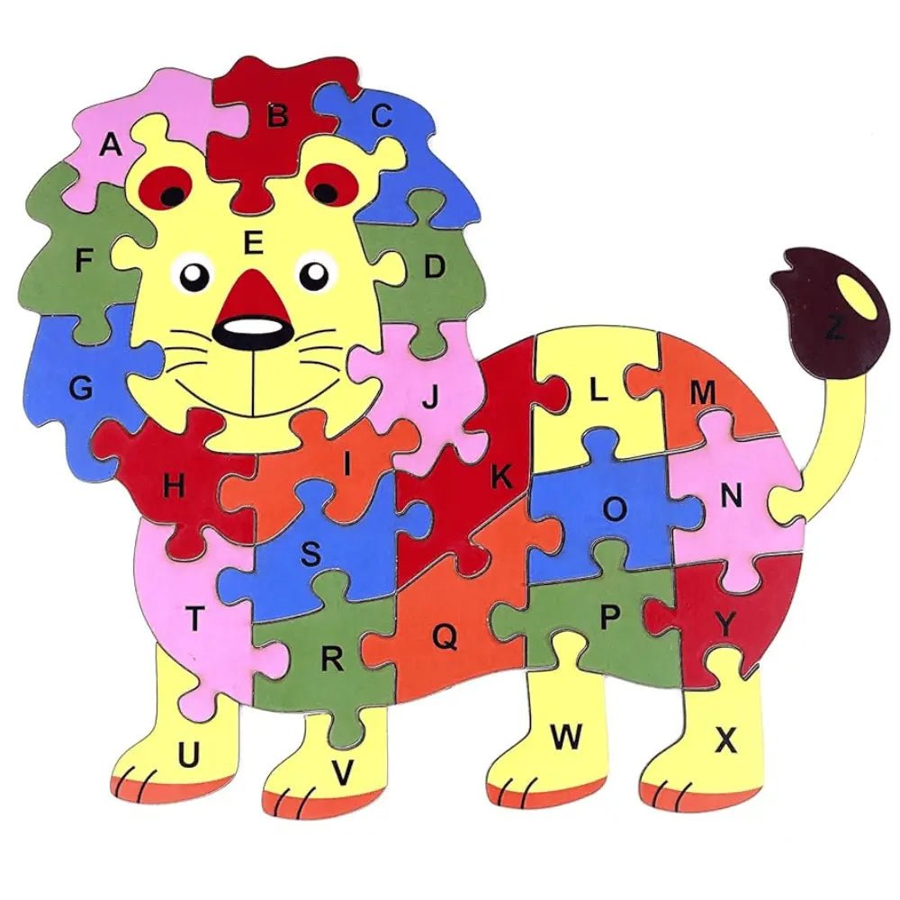 2 in 1 Animal Puzzle | Wooden Jigsaw Puzzle for Kids | Learn Alphabets and Puzzles - MyLittleTales