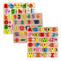 3D Alphabet Board with picture print, Capital, Small and Number board - MyLittleTales