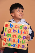 3D Alphabet Board with picture print, Capital, Small and Number board - 3 in 1 Combo - MyLittleTales