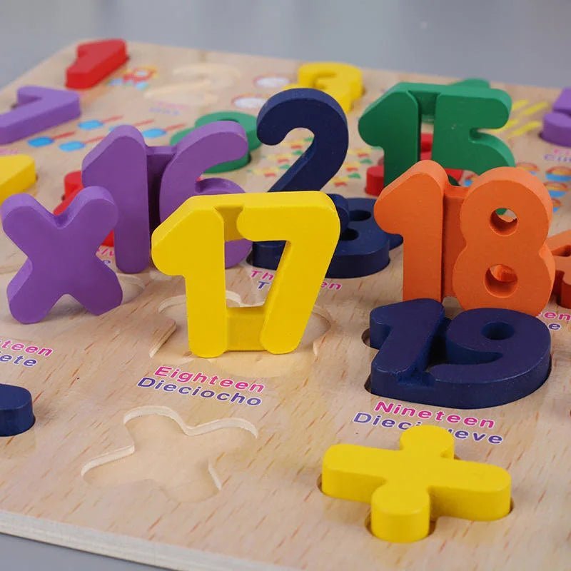 3D Alphabet Board with picture print, Capital, Small and Number board - MyLittleTales