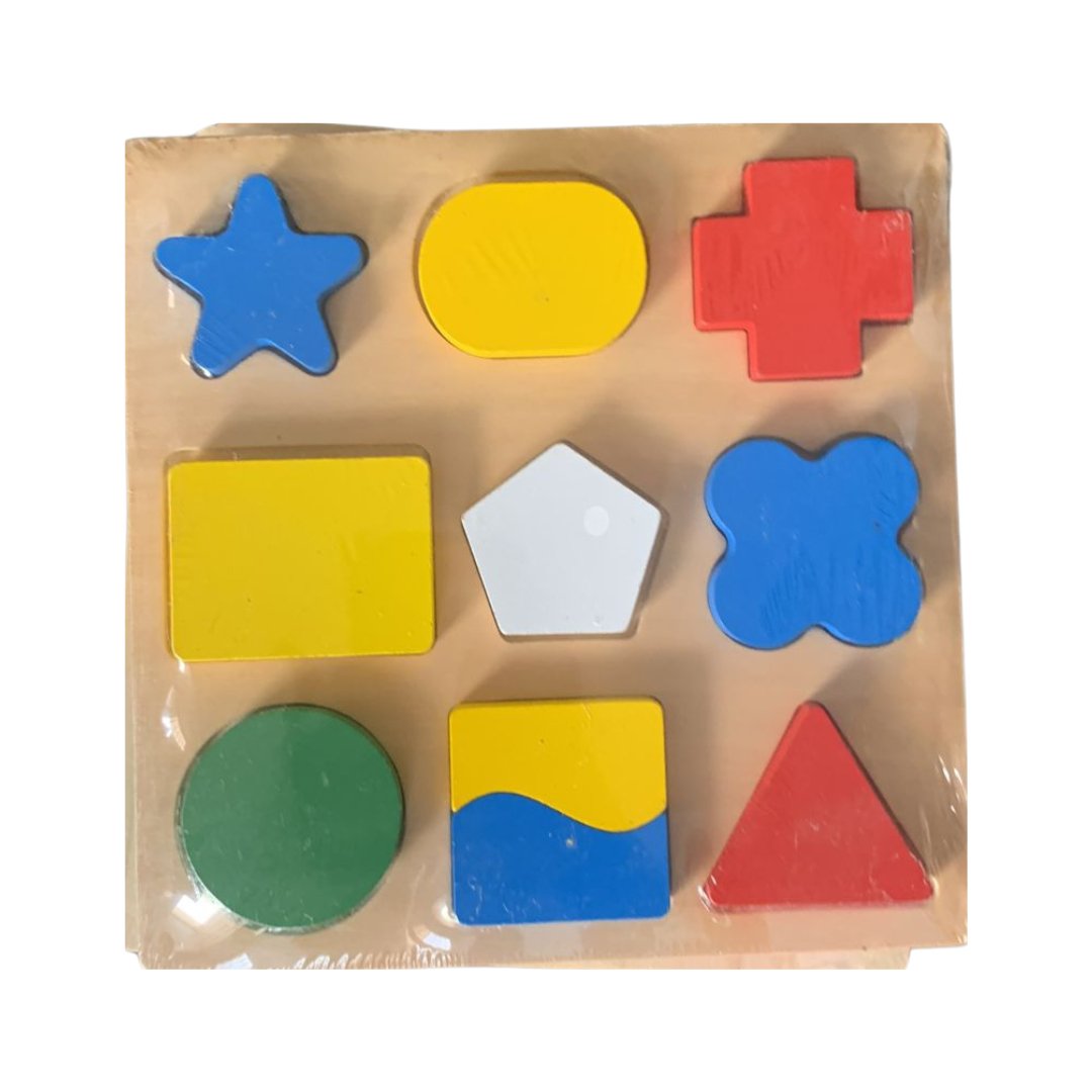 3D Board With Fixable & Sortable Shapes Puzzle, Geometric shapes - Wooden Shapes Board Big - Choose 1 - MyLittleTales