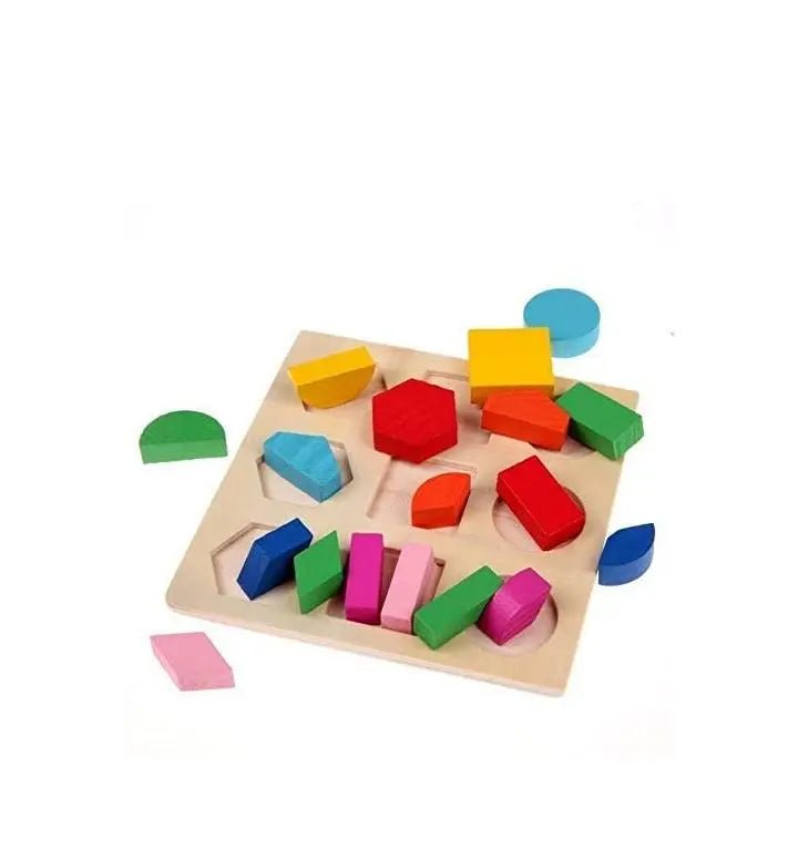 3D Board With Fixable & Sortable Shapes Puzzle - Wooden Shapes Board Big - MyLittleTales
