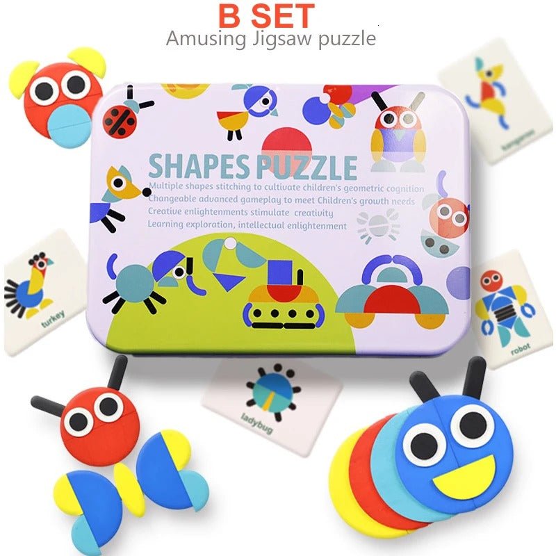 3D Jigsaw Puzzle Montessori Wooden Toys 2 in 1 - MyLittleTales
