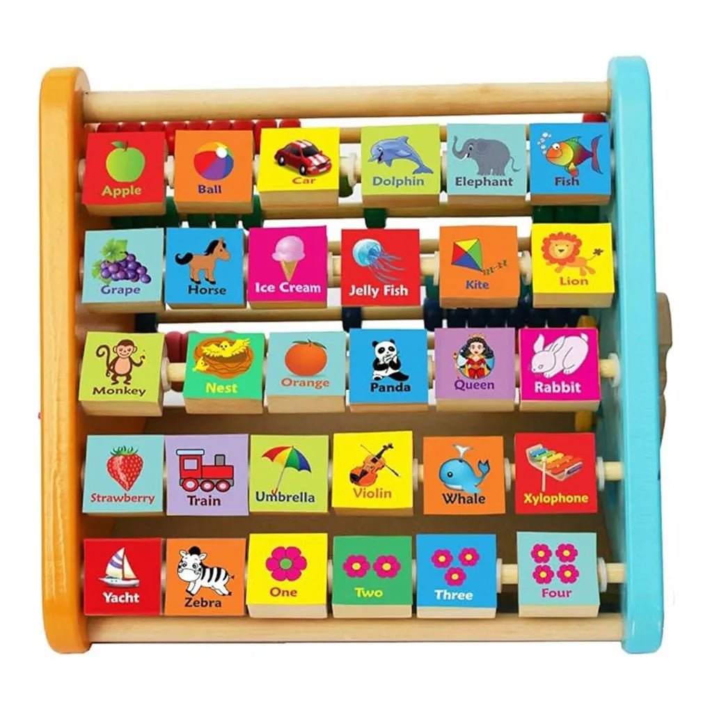 5 - in - 1 Wooden Activity Triangle – Educational Toy for Kids with Abacus Perfect Gift - MyLittleTales