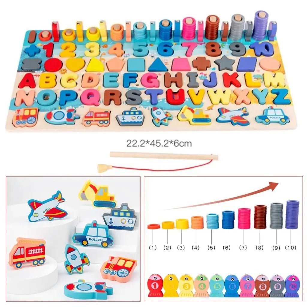 7 in 1 Traffic Matching Board | Seven in One activities in one set, counting numbers, Development board - MyLittleTales