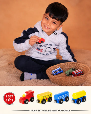 Wooden Magnet Train Set - Magnetic Train Toy