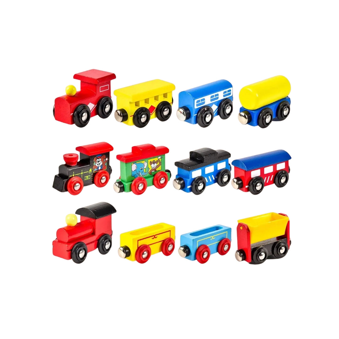 Wooden Magnet Train Set - Magnetic Train Toy