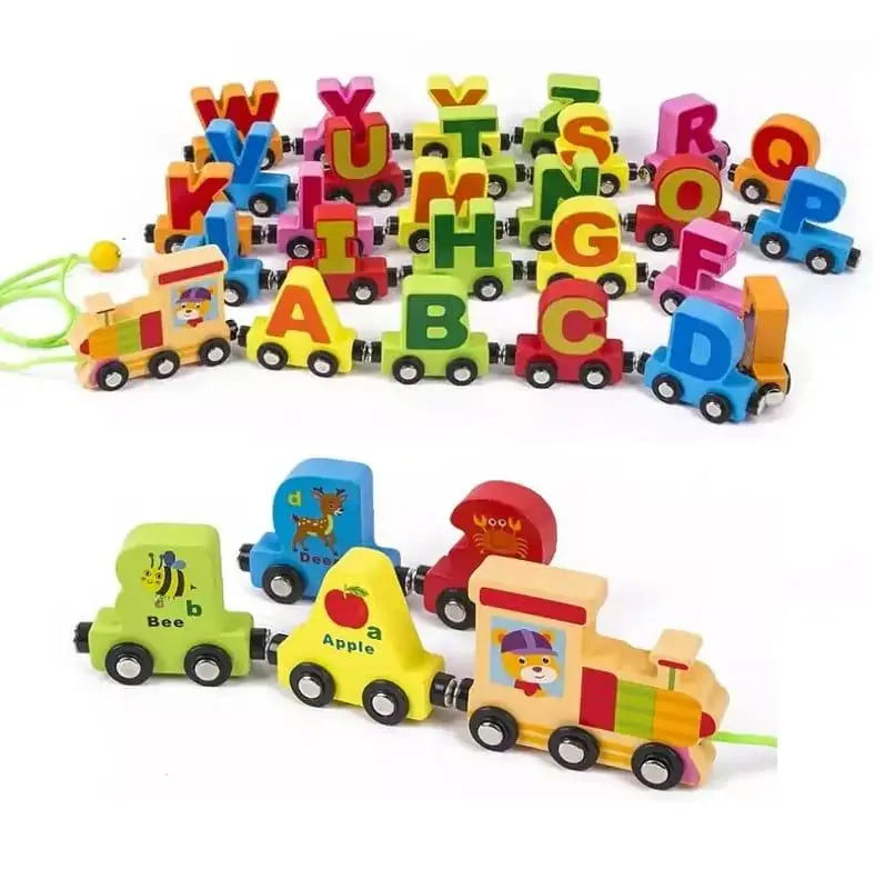 Magnetic Capital ABCD Alphabets Train Magnetic Alphabet Colorful Train with Set of 26 Pcs A to Z , Educational Learning Toys - MyLittleTales