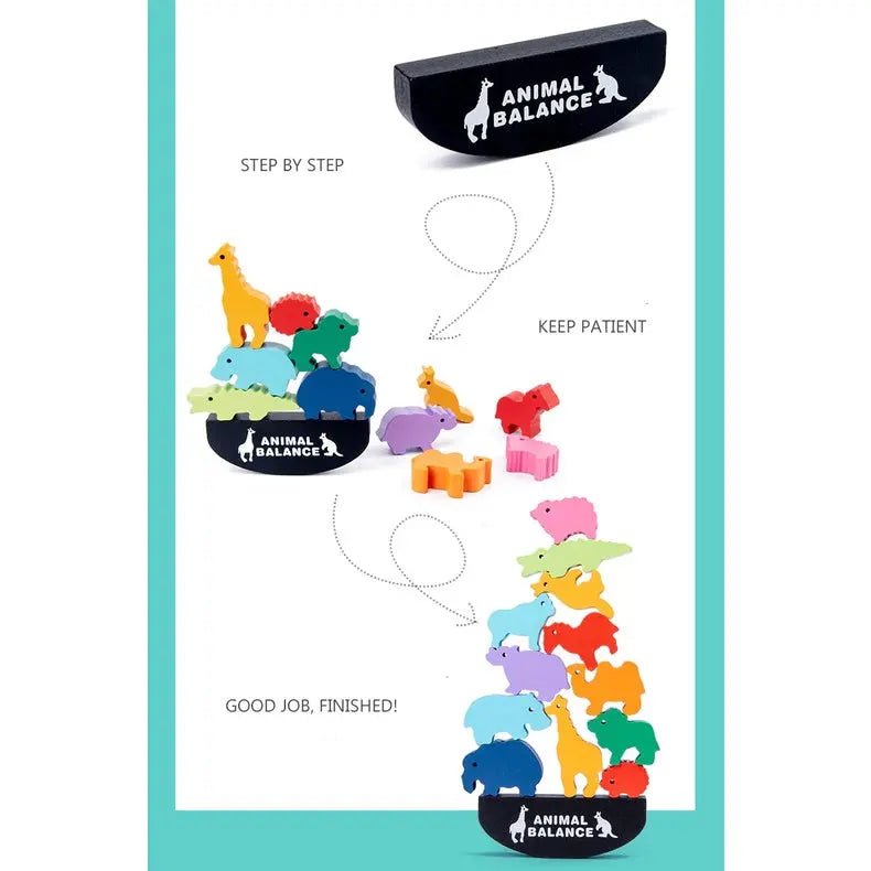 Animal Balancing Game | Wooden Animal Balance | Dinosaur Balancing Game - MyLittleTales