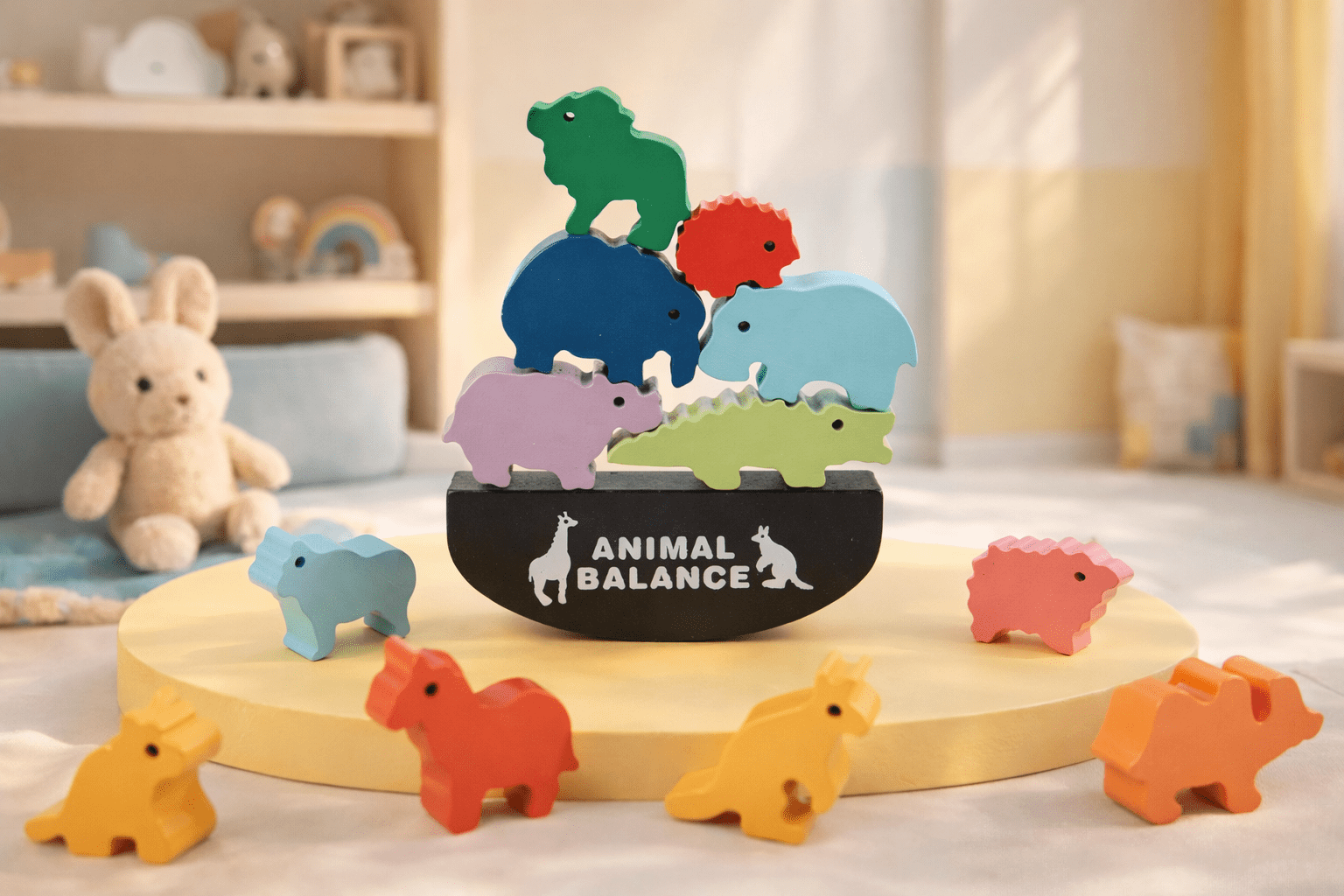 Animal Balancing Game | Wooden Animal Balance | Dinosaur Balancing Game - MyLittleTales