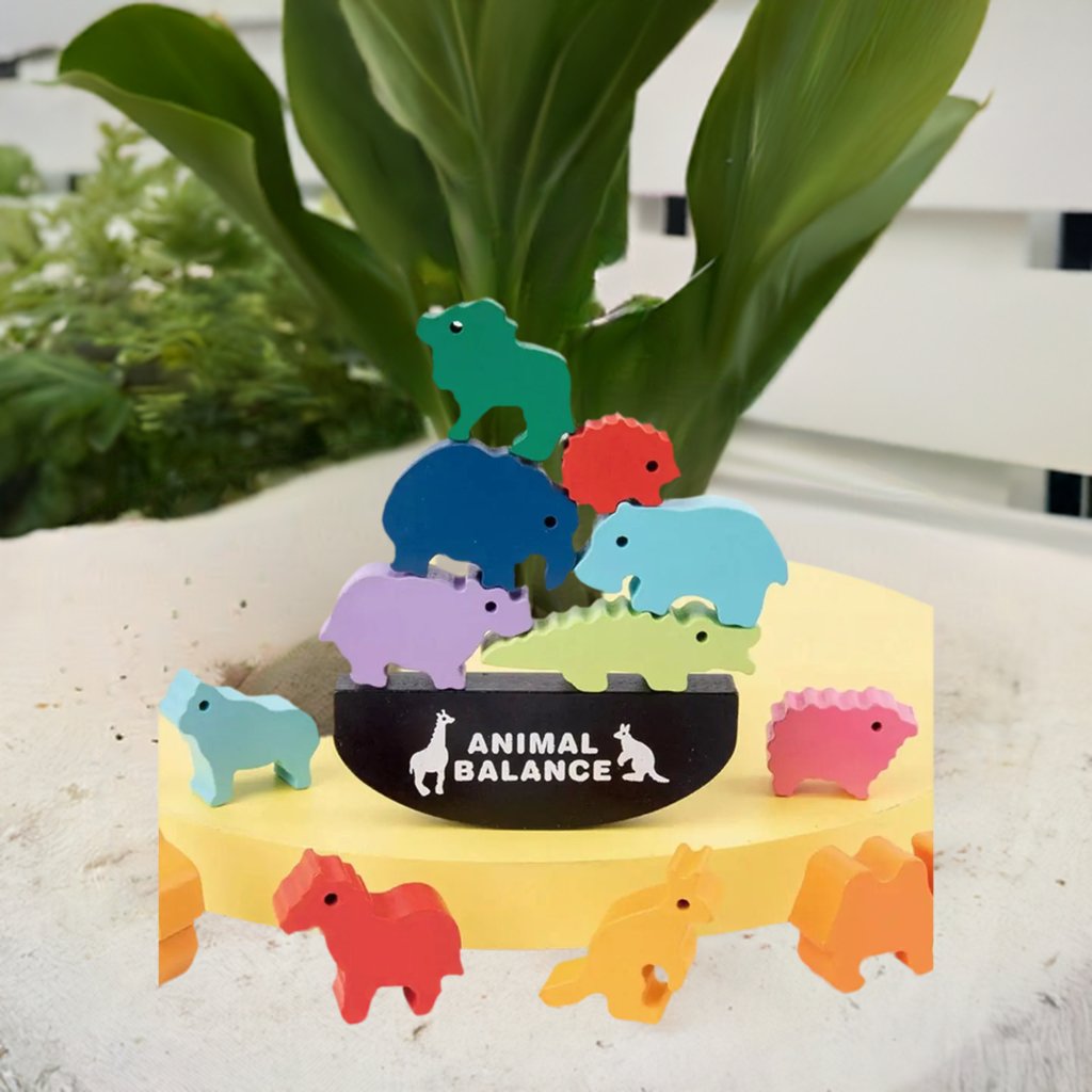 Animal Balancing Game | Wooden Animal Balance | Dinosaur Balancing Game - MyLittleTales