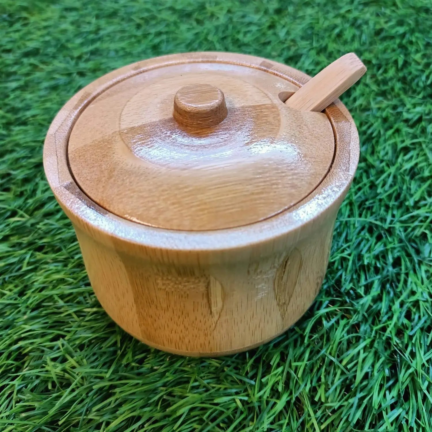 Bamboo Wooden Salt Jar Container - MyLittleTales