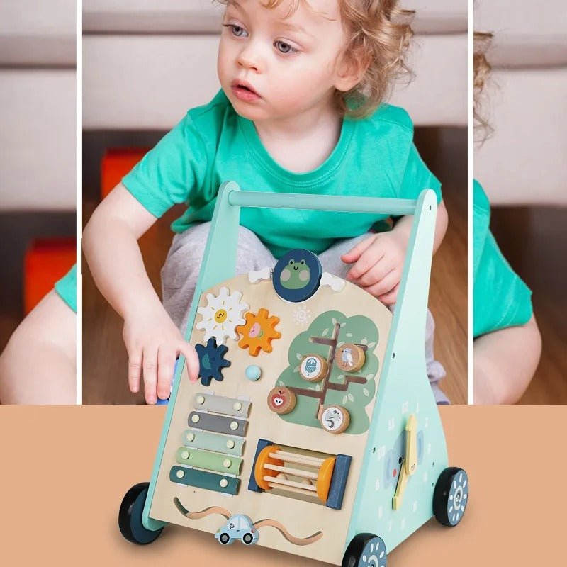 Children's Walker Puzzle Montessori Educational Busy Board Toy Car Wooden Baby Math Toys Sensory Didactic Games Building Blocks - MyLittleTales