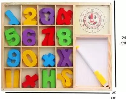 Clock and Numbers box calculation and writing board - MyLittleTales