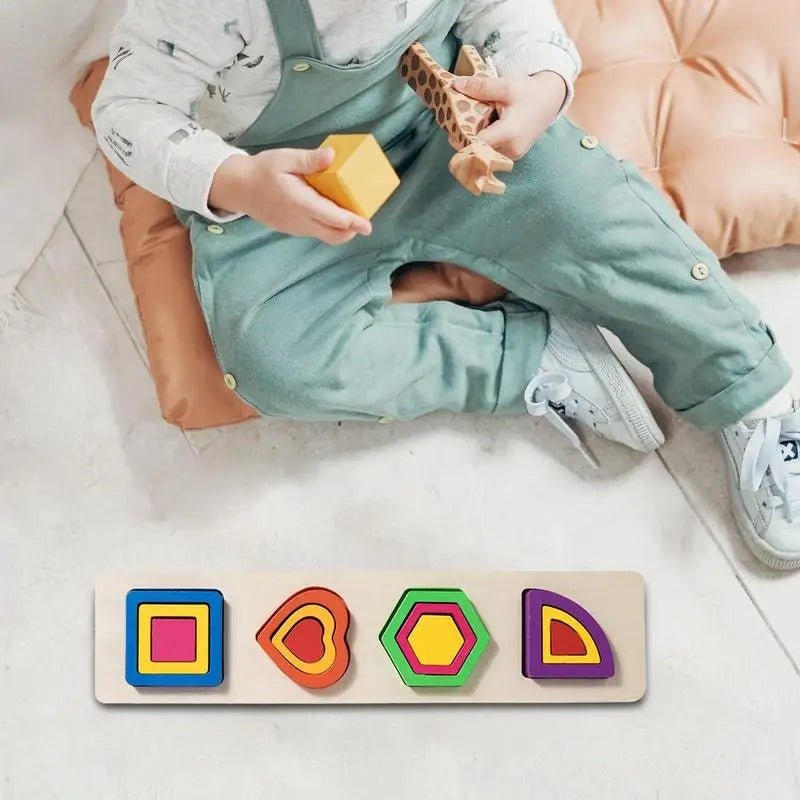 Color Sorting Toys Shape Matching Board Game Sorting & Stacking (1pc) - MyLittleTales