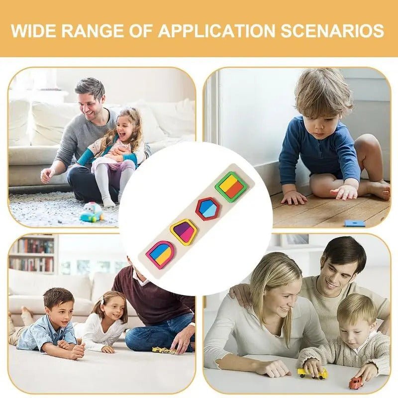 Color Sorting Toys Shape Matching Board Game Sorting & Stacking (1pc) - MyLittleTales