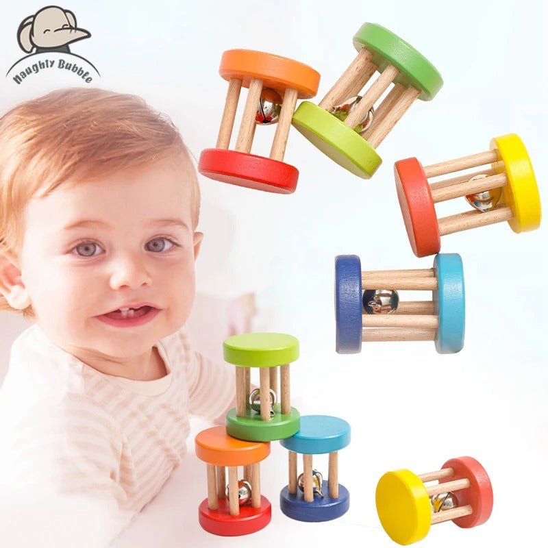 Color Wooden Rattle Toy 0 - 12 Months Baby - MyLittleTales