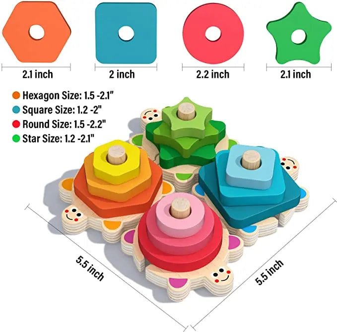 Colorful Wisdom Shape Column Stacking - MyLittleTales
