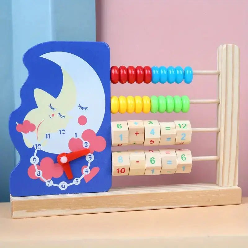 Educational Clock For Puzzle solving - Abacus Clock Frame - MyLittleTales