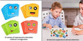 Face Change Cube Game, Wooden Expressions Matching Block Puzzle – 16 blocks , 72 cards - MyLittleTales