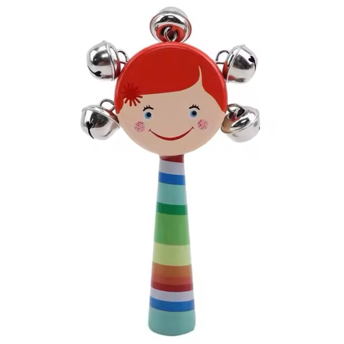 Face Kungroo Rattle | Wooden Face Rattle Toys - 1pc - MyLittleTales