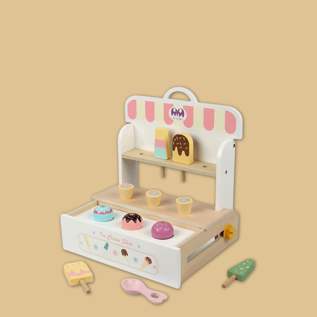 ice cream cart wooden toy  - MyLittleTales