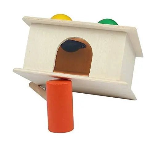Kids Colorful Wooden Ball Hammer Box Children Early Learning Educational Toy – 4 ball hammer - MyLittleTales