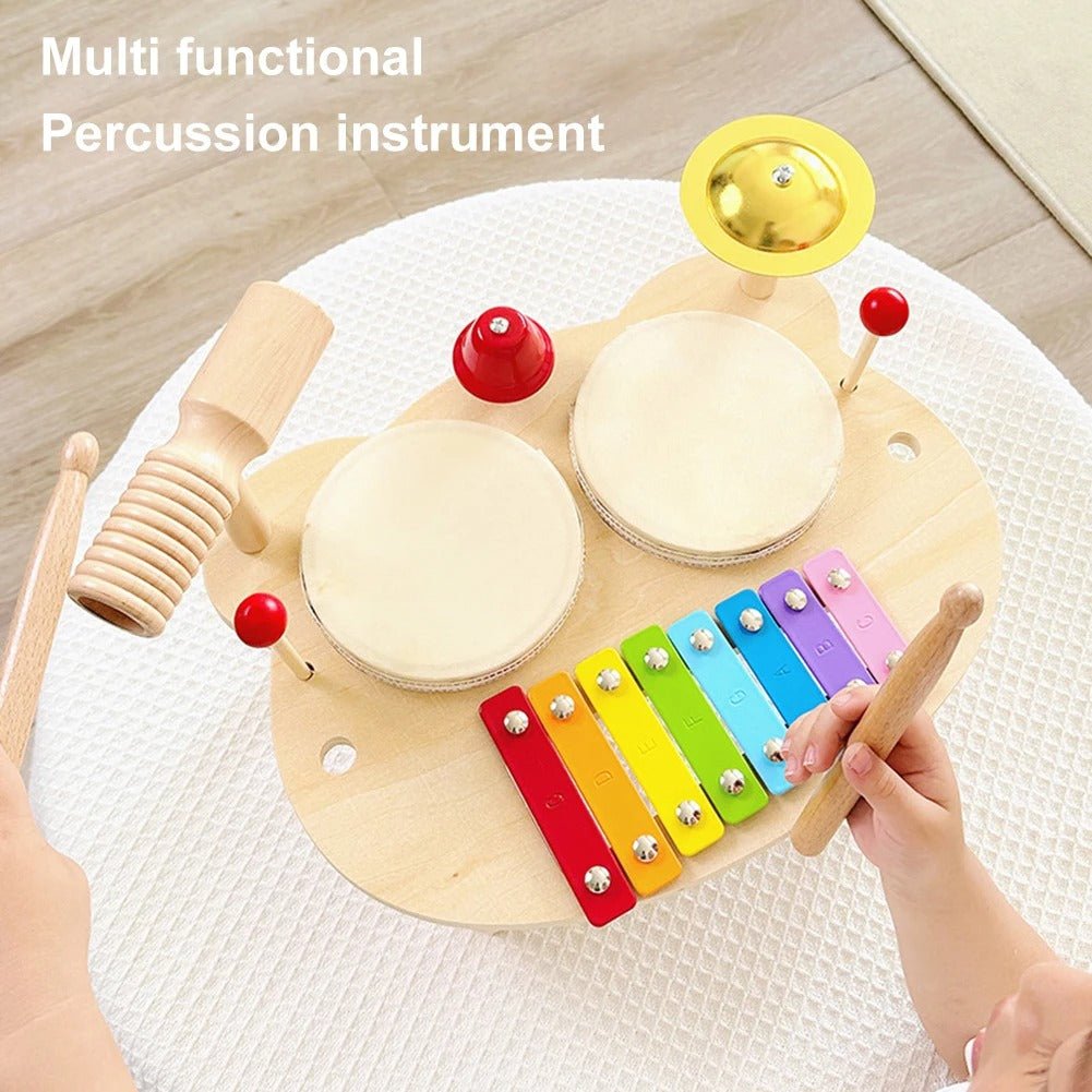 5 In Één Cpc Ce Montessori Muziekinstrumenten Baby Drum Xylofoon Muzikaal Speelg 5 In Één Cpc Ce Montessori Muziekinstrumenten Baby Drum Xylofoon Muzikaal Speelg