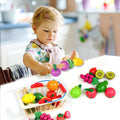 Magnetic Wooden Cutting Fruits Vegetables Food Play Toy Set with Basket (Fruit) - MyLittleTales