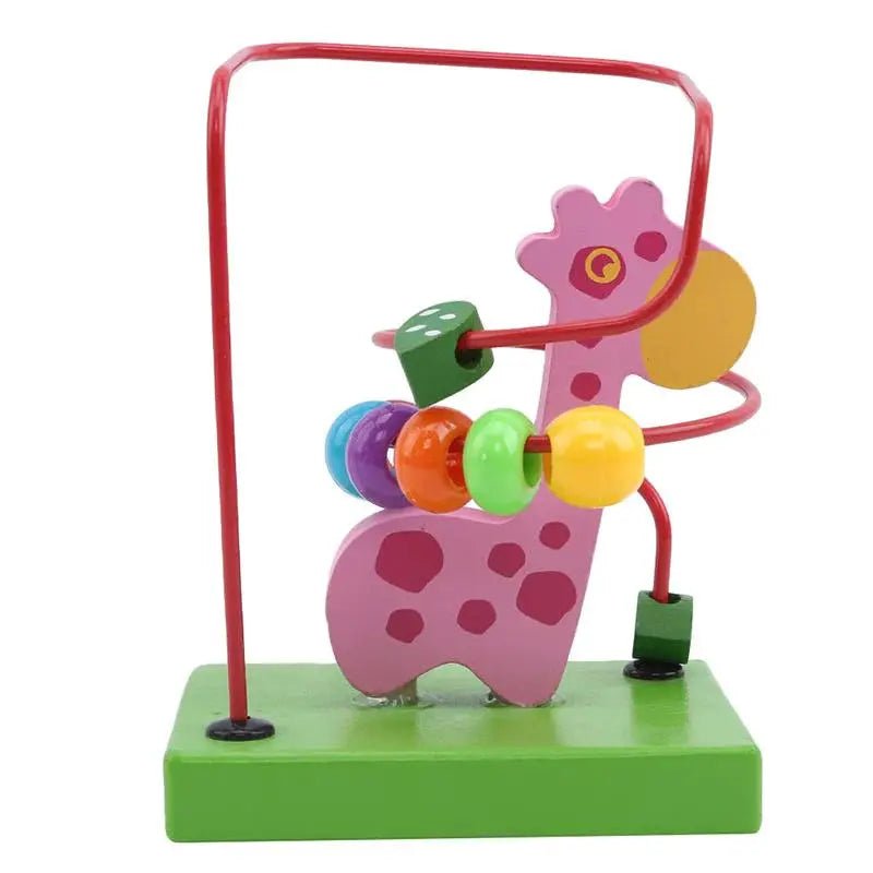 Mini beads coaster giraffe – Wooden Mini Beads Maze Roller Coaster Puzzle Animal Beads - MyLittleTales