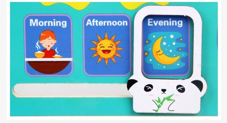 Montessori Wooden Frog Clock Toys For Kids,Learning Calendar,Weather,Season,Time,Week,Early Educational Toy - MyLittleTales