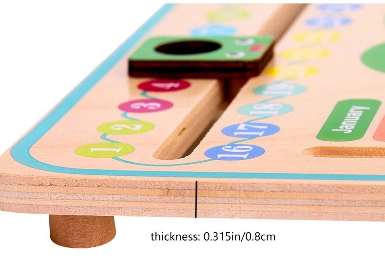 Montessori Wooden Frog Clock Toys For Kids,Learning Calendar,Weather,Season,Time,Week,Early Educational Toy - MyLittleTales