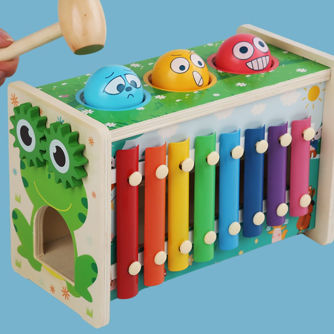 Multifunctional Pounding Toy Hamster Toy Xylophone Fishing Magnet Game Montessori Early Education - MyLittleTales